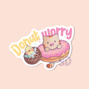 Sticker Donut Worry Matte Vinyl