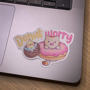 Sticker Donut Worry Matte Vinyl